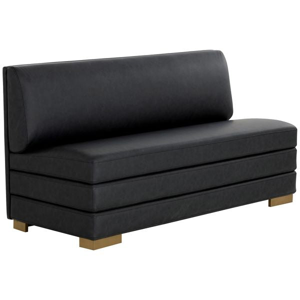 Sofa tapicerowana o harmonijnych proporcjach z wywazonymi proporcjami w odcieniu czerni ah8115330