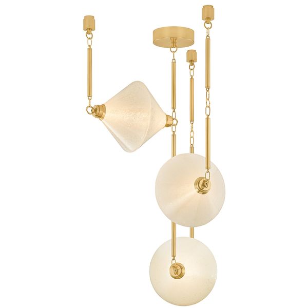 Lampa wiszaca o prostej sylwetce z prostym detalem w odcieniu bezu tq4449633