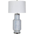 Lampa sto owa o spokojnej linii z wywazonymi proporcjami w odcieniu bieli jc3861064