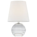 Lampa sto owa o lekkiej bryle z wywazonymi proporcjami w odcieniu bieli rh5883274